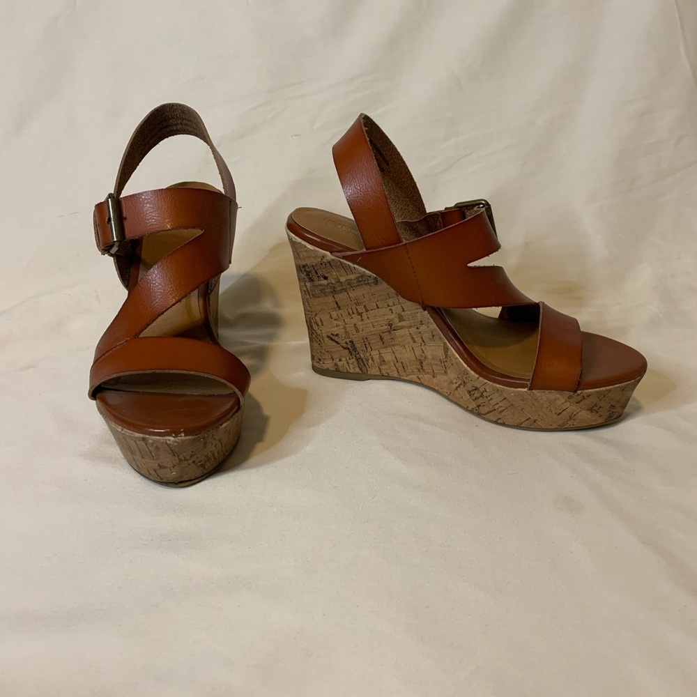 Leather Wedge Platform Heels ~Mossimo~